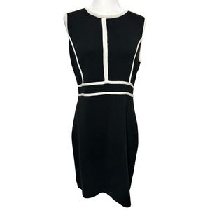 Calvin Klein - Sleeveless Black & White Knit Sweater Dress - Size‎ Large